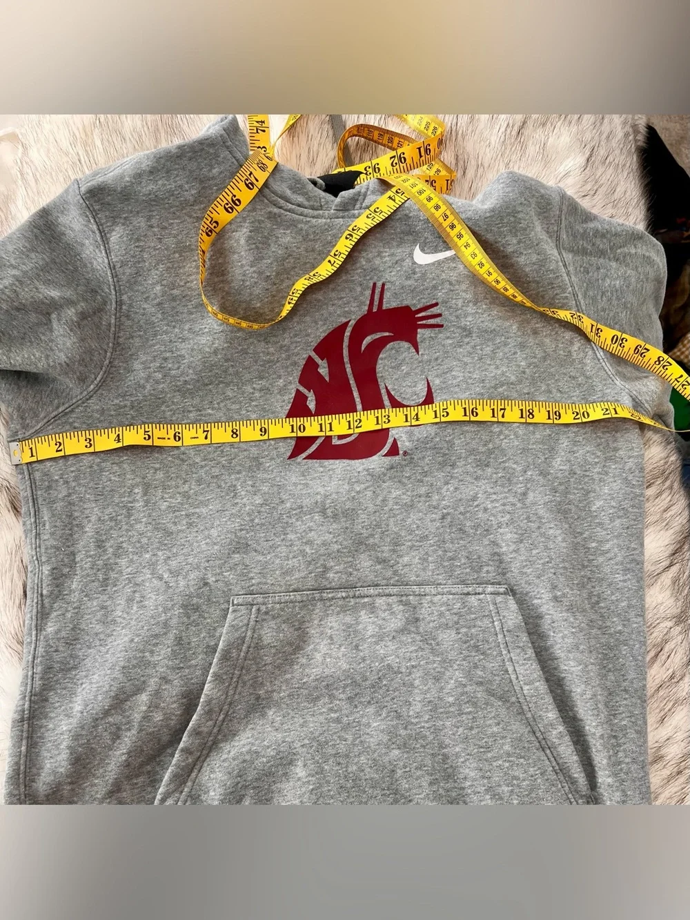 Nike Washington State Cougars Hoodie Men’s Large Gray Crimson WSU Pullover L